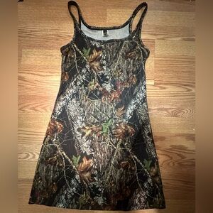 Camo Print Sleeveless Dress